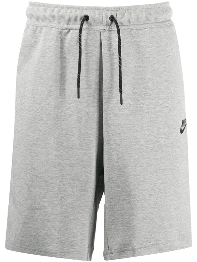 Nike Swoosh Logo Shorts In Grey