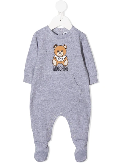 Moschino Babies' Teddy Bear Pyjamas In Grey
