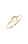 Set & Stones Heather Heart Ring In Gold