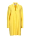 Harris Wharf London Coats In Yellow