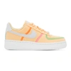 NIKE ORANGE AIR FORCE 1 '07 LX SNEAKERS