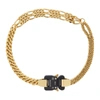 ALYX GOLD TRIPLE CHAIN BUCKLE NECKLACE