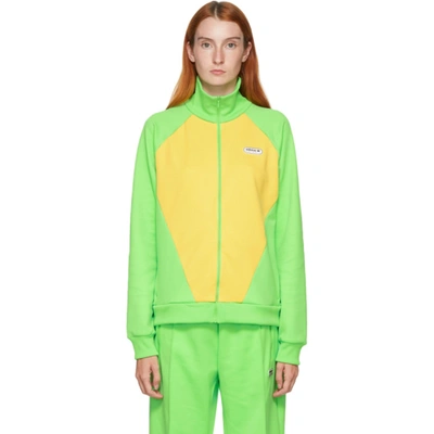 Adidas Lotta Volkova Yellow & Green Podium Track Jacket In Sharp Yello