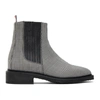THOM BROWNE THOM BROWNE BLACK AND WHITE HOUNDSTOOTH CHELSEA BOOTS