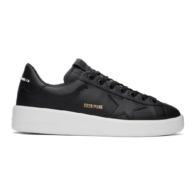 Golden Goose Pure Star Leather Sneakers In Black