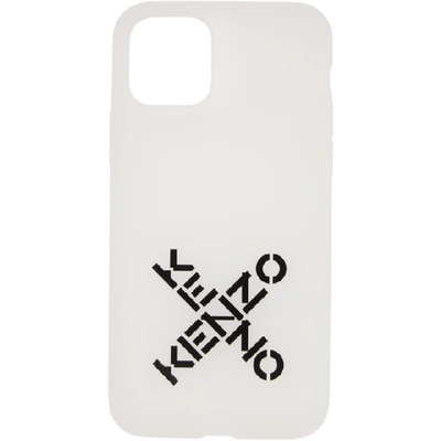 Kenzo White Sport Logo Iphone 11 Pro Case In 01 - White