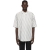 BALENCIAGA WHITE LICENSE LARGE FIT SHORT SLEEVE SHIRT