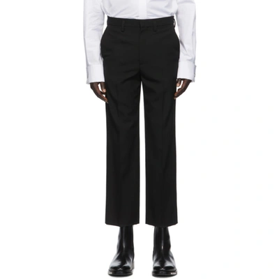 Balenciaga Black Cropped Wool-twill Trousers