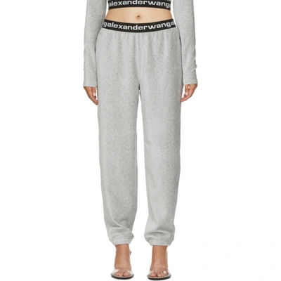 Alexander Wang T Stretch Cotton-blend Corduroy Track Pants In Grey