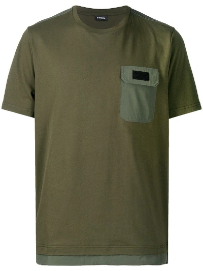 Diesel Patch Pocket T-shirt In Green