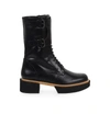 Paloma Barceló Paloma Barcelò Combat Boot In Black Nappa With Buckles In Nero (black)