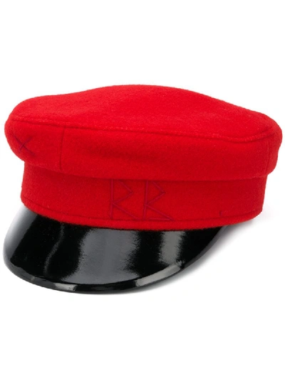 Ruslan Baginskiy Stitched Initials Military Cap In Red