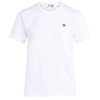 Comme Des Garçons Play T-shirt Bianca Con Cuore Rosso In Bianco