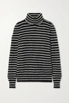 SAINT LAURENT STRIPED MOHAIR-BLEND TURTLENECK jumper