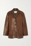 ANDERSSON BELL THERON PANELED LEATHER BLAZER
