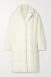 MONCLER BAGAUD REVERSIBLE QUILTED FAUX SHEARLING AND SHELL DOWN COAT