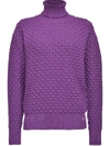 PINKO ROLL-NECK WAFFLE KNIT SWEATER