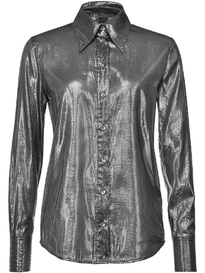 Pinko Lamé Shirt In Grey