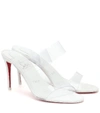 CHRISTIAN LOUBOUTIN JUST NOTHING 85 PVC AND LEATHER SANDALS,P00481593
