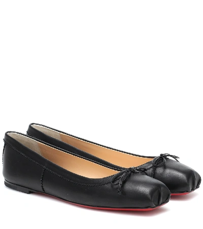 Christian Louboutin Mamadrague Leather Ballet Flats In Black