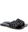 Bottega Veneta Woman Sandals Black Size 11 Soft Leather In Black