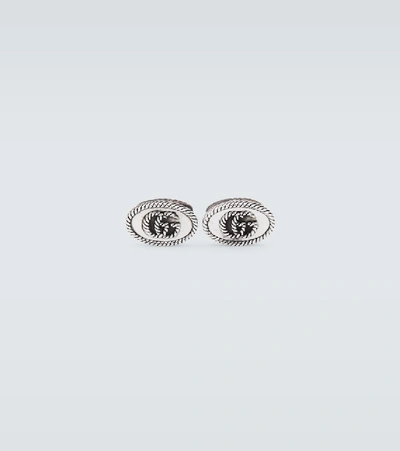 Gucci Double G Cufflinks In Silver-tone