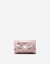 DOLCE & GABBANA SATIN MICROBAG WITH JEWEL BOW