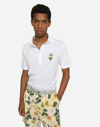 DOLCE & GABBANA COTTON PIQUÉ POLO SHIRT WITH FRENCH WIRE PATCH