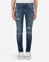 DOLCE & GABBANA Skinny stretch jeans with zipper