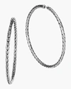 John Hardy Classic Chain Large Hoop Earrings | Sterling Silver In Silver