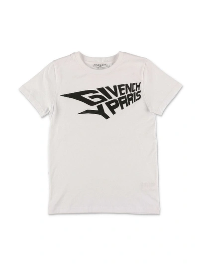 Givenchy Kids' Logo Print Cotton T-shirt In White