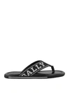 Bally Logo Strap Flip Flops In Black
