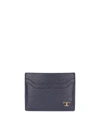 TOD'S TEXTURED LEATHER CARD HOLDER