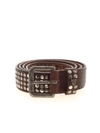 HTC ALL-OVER STUDS BELT IN BROWN