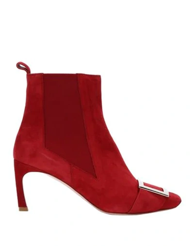Roger Vivier Ankle Boot In Red