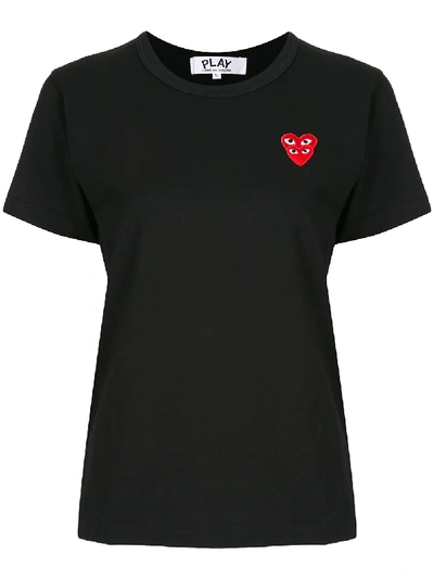 Comme Des Garçons Play Heart Motif T-shirt In Black