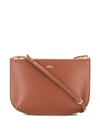 Apc Crossbody Bags A.p.c. Woman Color Leather In Brown
