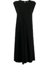 ASPESI DRAPED-DETAIL MIDI DRESS