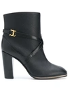 POLLINI SIDE-BUCKLE BOOTS