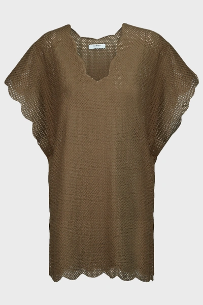 Marysia Shelter Island Scalloped Tunic In Brown