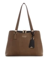Guess Lyndi Small Girlfriend Satchel In Chestnut Multi