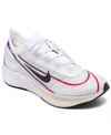 Nike Women's Zoom Fly 3 Running Sneakers From Finish Line In White, Black