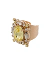 ANTON HEUNIS GOLD-PLATED CRYSTAL CLUSTER RING