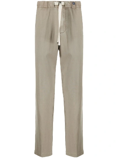 Myths Drawstring Waist Straight-leg Trousers In Grey