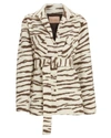 ANDAMANE Evita Zebra Flannel Shirt Jacket,060054210534