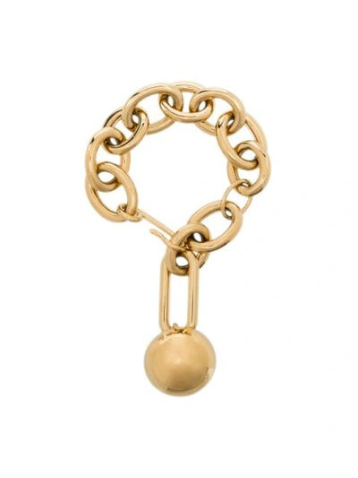 Jil Sander Gold Tone Sphere Chain Bracelet