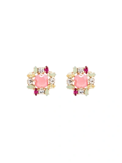 Anton Heunis Gold-plated Crystal Cluster Earrings In Multicolour