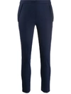 Kiton Knitted Slim-fit Trousers In Blue