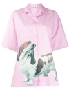 ACNE STUDIOS OVERSIZED DOG PRINT SHIRT