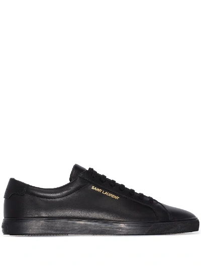 Saint Laurent Andy Black Leather Sneakers